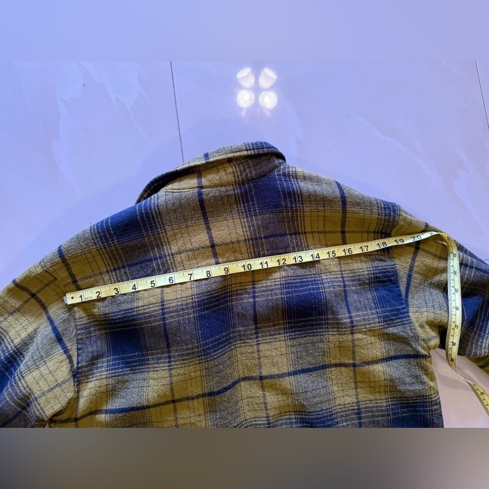 - Men’s Houston White- green/ yellow plaid jacket Size S winter shirt - Picture 12 of 14